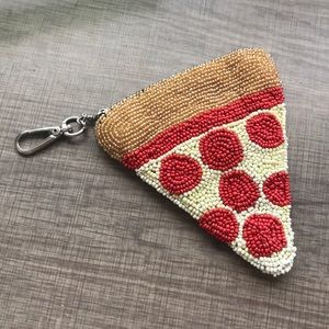 Beaded Pizza Coin Purse